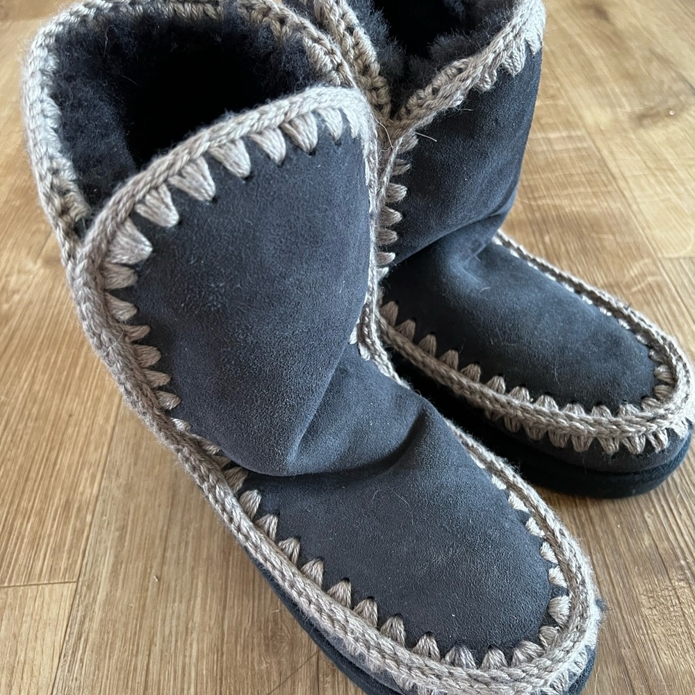 Mou Charcoal Grey boots